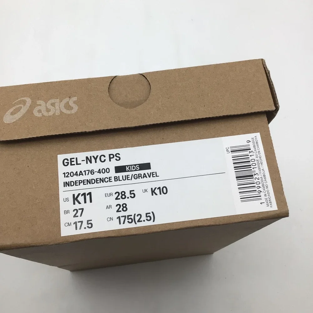 ASICS GEL-NYC PS Kids Independence Blue Gravel Sneakers 1204A176 Size K11 NEW